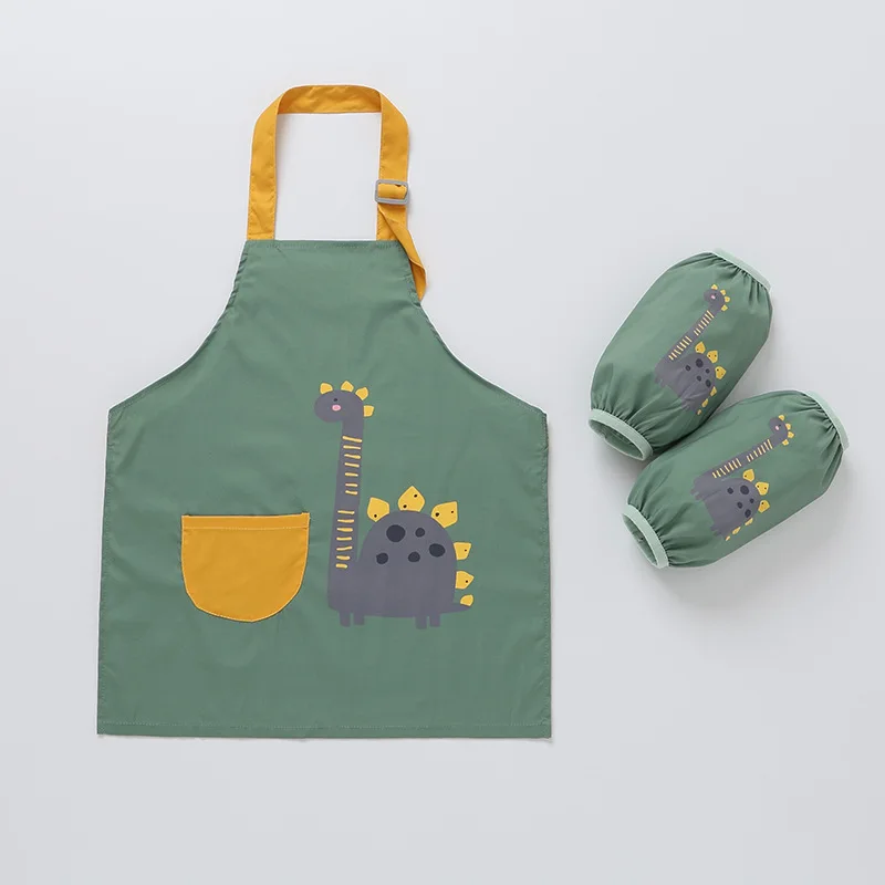 Bata de pintura para niños, babero impermeable para bebé, delantal para guardería, pintura sin mangas, conjunto de paños para eructar de dibujos animados, accesorios para niños