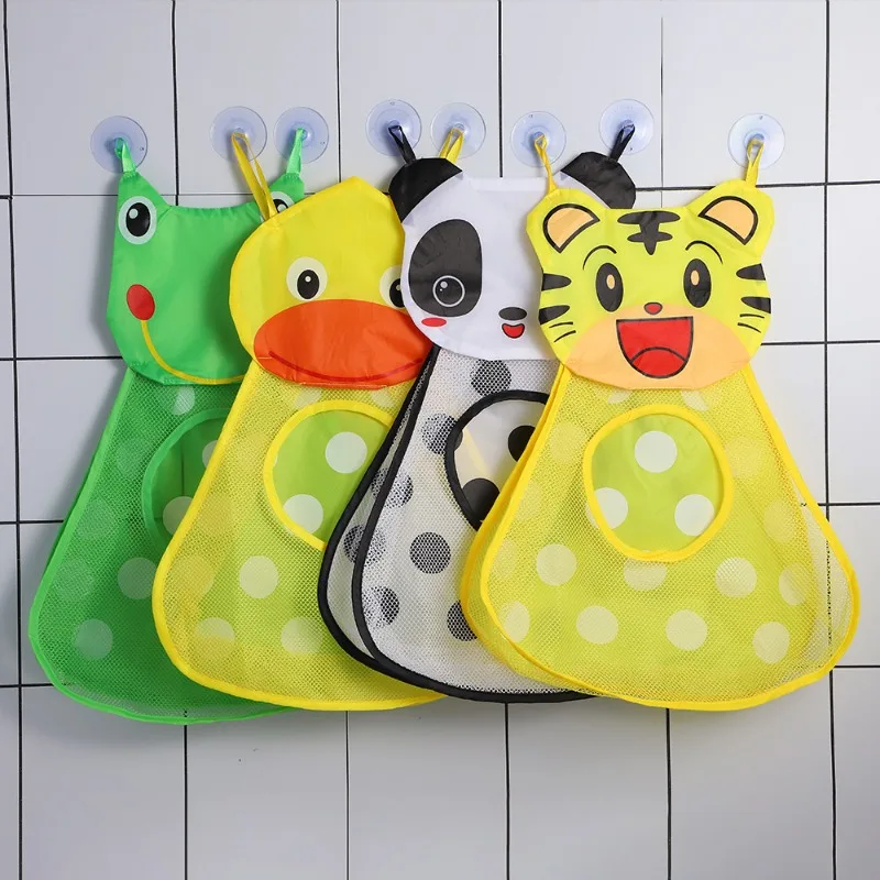 Bolsa colgante de almacenamiento de malla para baño para niños con ventosas, organizador portátil para juguetes de baño y artículos diversos de ducha. - imagen 2