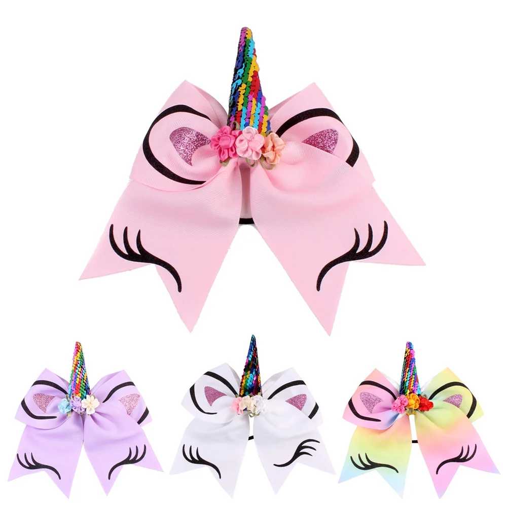 Pinzas para el pelo de unicornio para niñas, accesorios de pajarita morados, atractivos y hermosos fiestas para niños, festivales, regalo diario - imagen 2