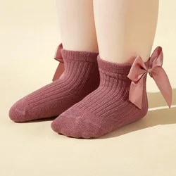 Calcetines de algodón con lazo y encaje para niñas – Princesa coreano