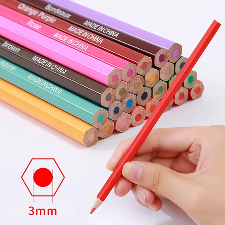 Juego lápices de colores estuche lona para colorear manualidades - imagen 2