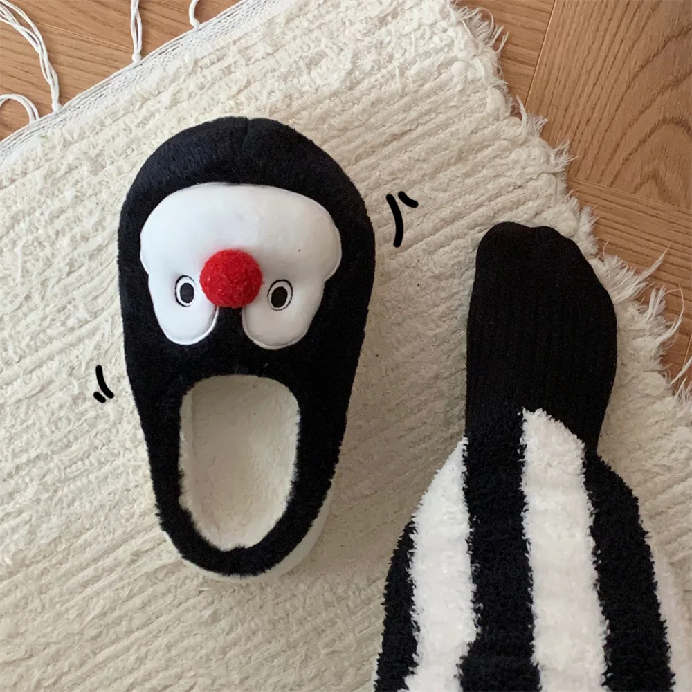 Zapatillas mullidas con pinguino - para casa, suela EVA suave - imagen 5