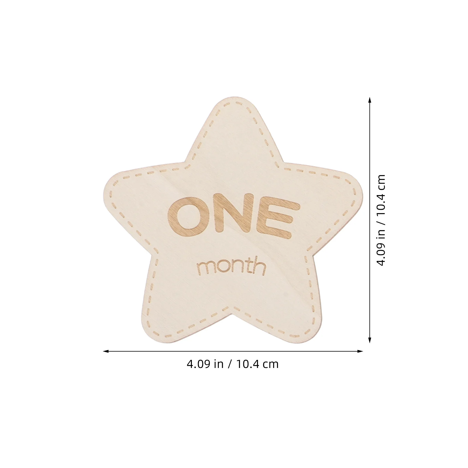 Marcadores de hito de madera para bebé, señal de foto mensual para recién nacido, anuncio de bebé conmemorativo de doble cara, señal de foto para recién nacido, 6 uds. - imagen 2