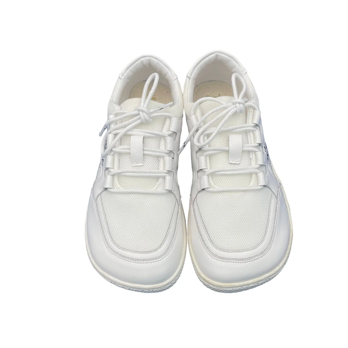 Tipsietoes, nuevas zapatillas de deporte descalzas de cuero genuino + pestañas para mujeres y hombres, suela plana suave sin caída, puntera más ancha, peso ligero Flexible - imagen 5