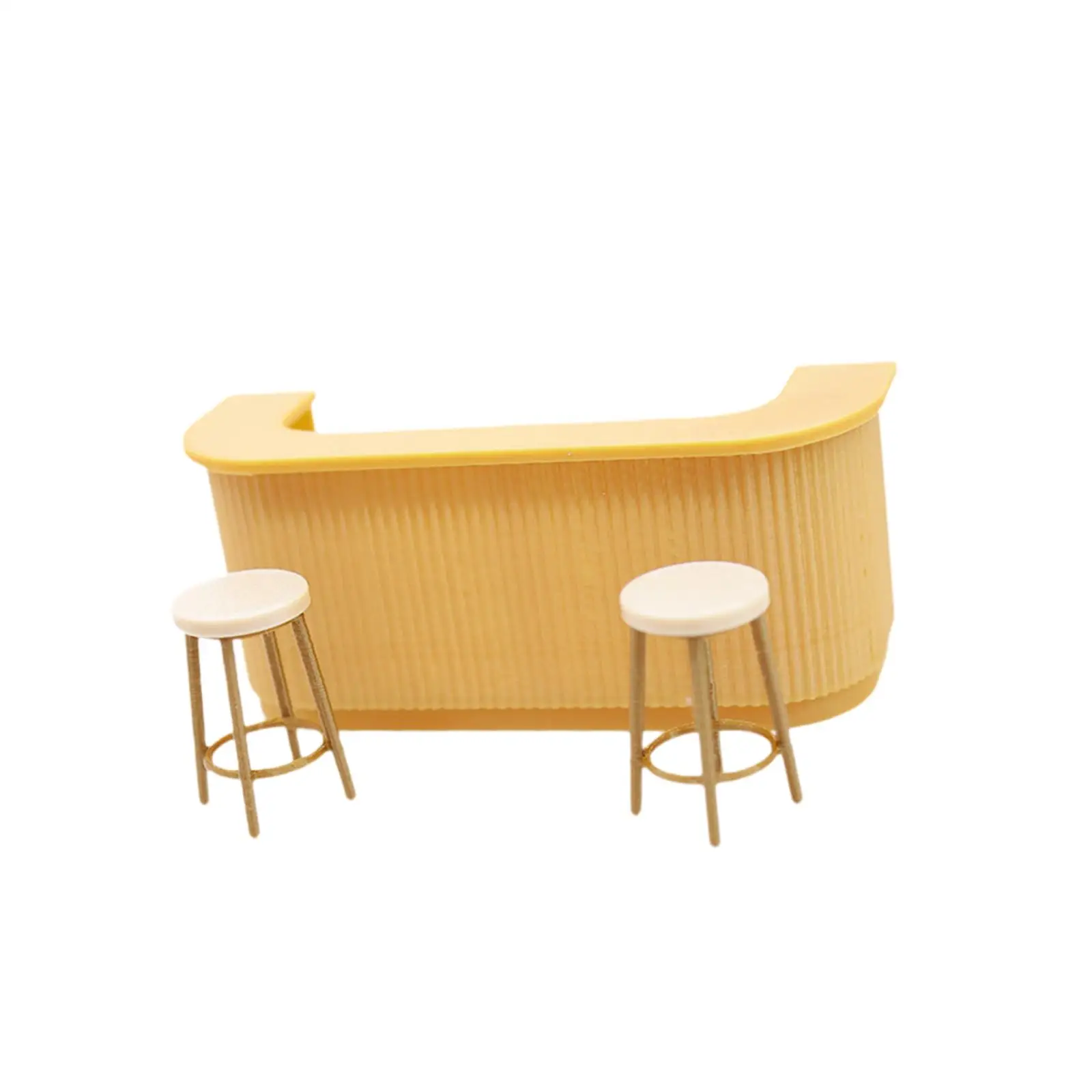 Juego de taburetes altos para mostrador de Bar en miniatura para casa de muñecas, juegos de rol, accesorios para muñecas, muebles para casa de muñecas para niñas y niños, 1/12 - imagen 3