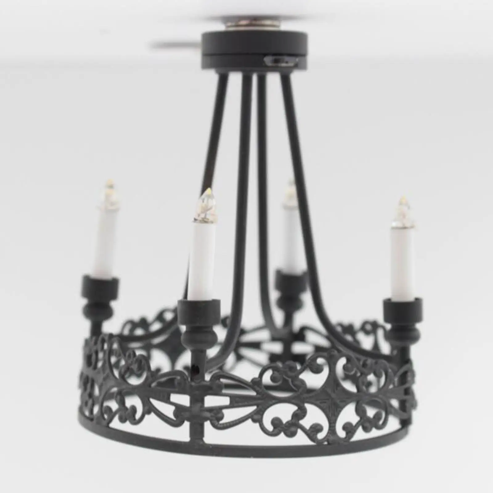 1:12 Dollhouse Miniature Chandelier Accessories Toy Doll Accessories Decoration for Living Room Dining Room Kitchen Home Bedroom