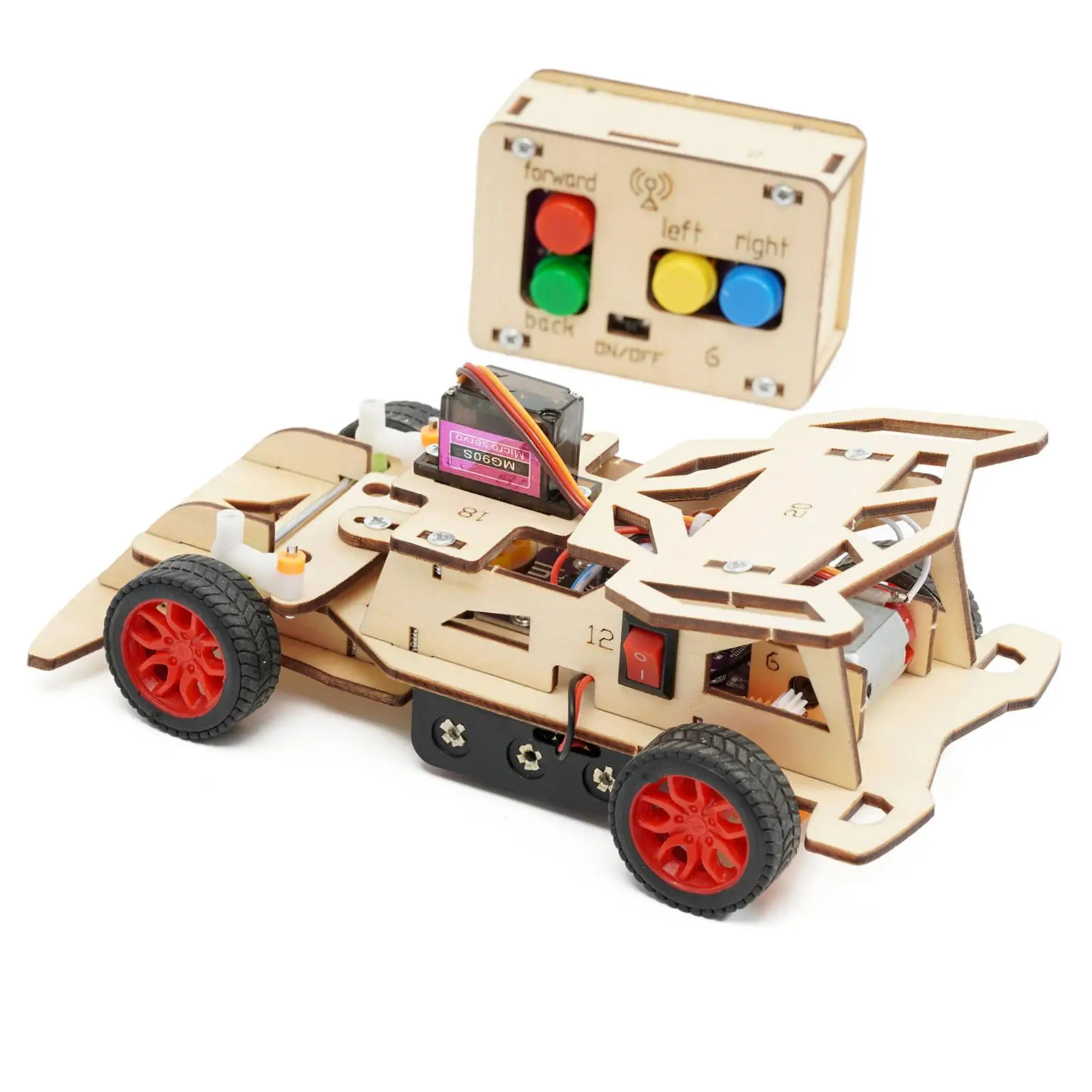 RC Car Toy Wooden Science Kits Crafts Classroom Teaching 3D Puzzle Toys Educational for Gift Boys and Girls Children School