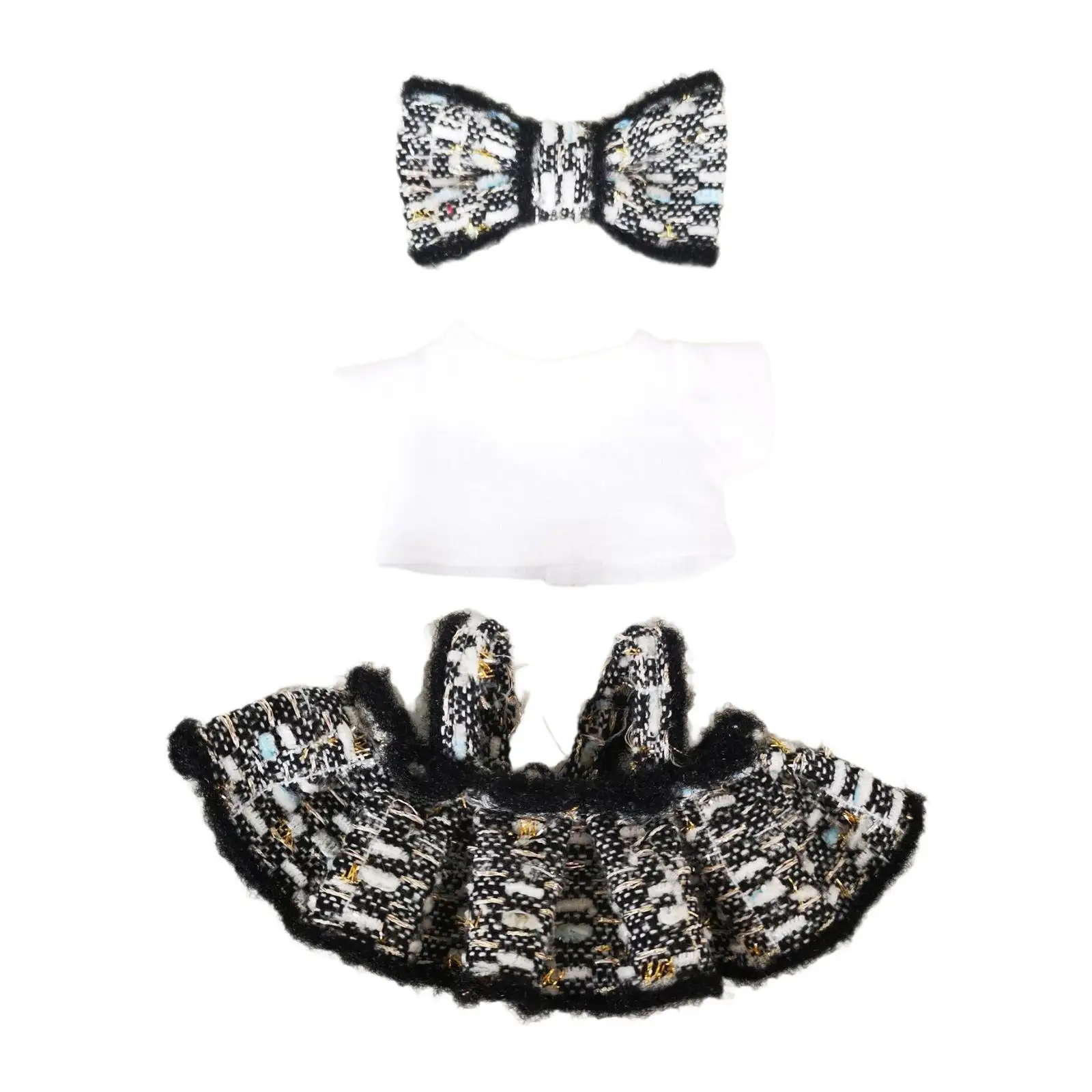 15cm 17cm Mini Doll Clothes Set ,Doll Miniature Suspender Set, Cartoon Cute Doll Clothes Suit ,