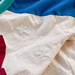 MILANCEL Camiseta manga raglán ligera retazos para verano niños