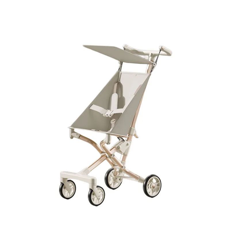 Cochecito de bebé de paisaje alto, carrito de viaje ligero y plegable, portátil, de cuatro ruedas - imagen 3