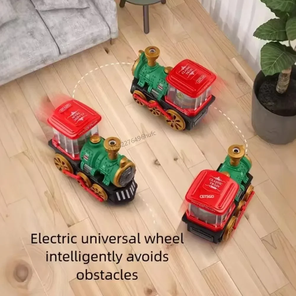 Tren retro eléctrico con sonido y luz – Juguete de vapor infantil - imagen 3