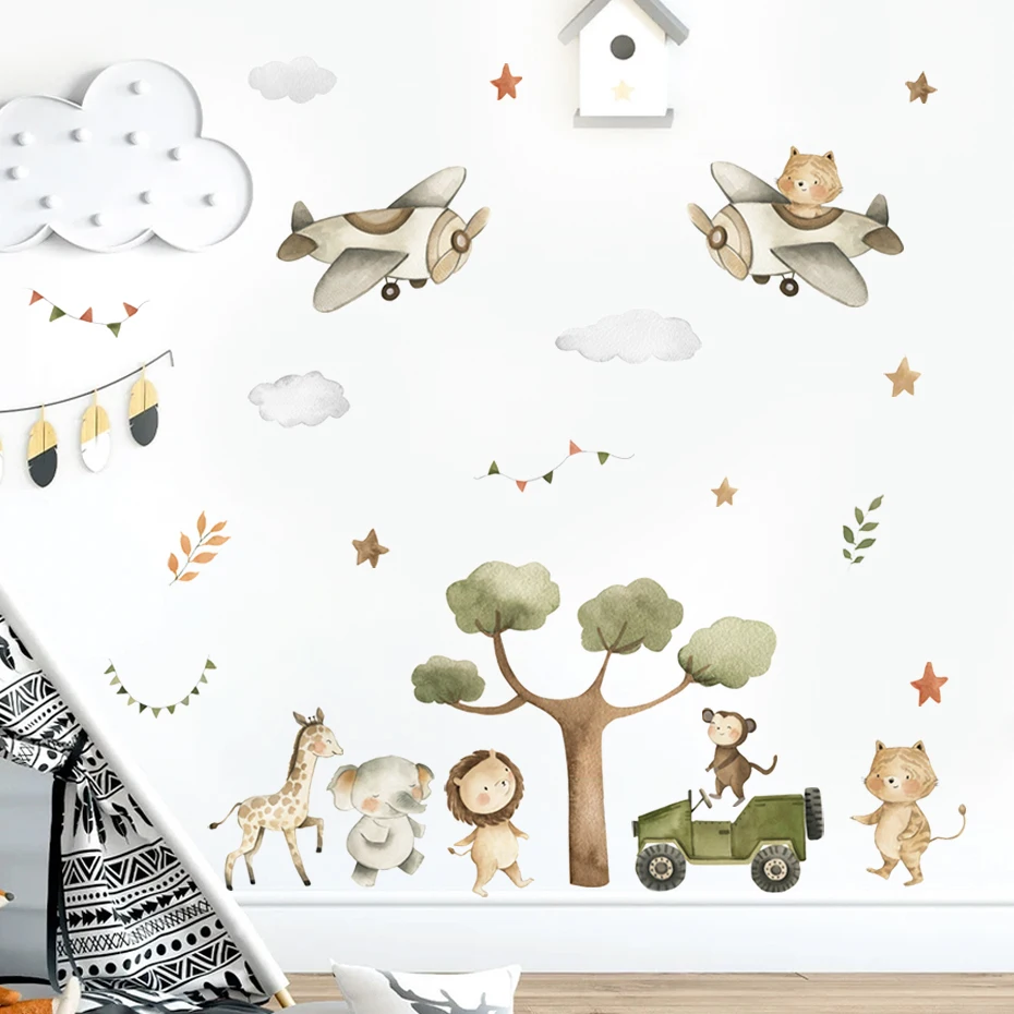 Vinilos decorativos safari para habitación infantil - imagen 5