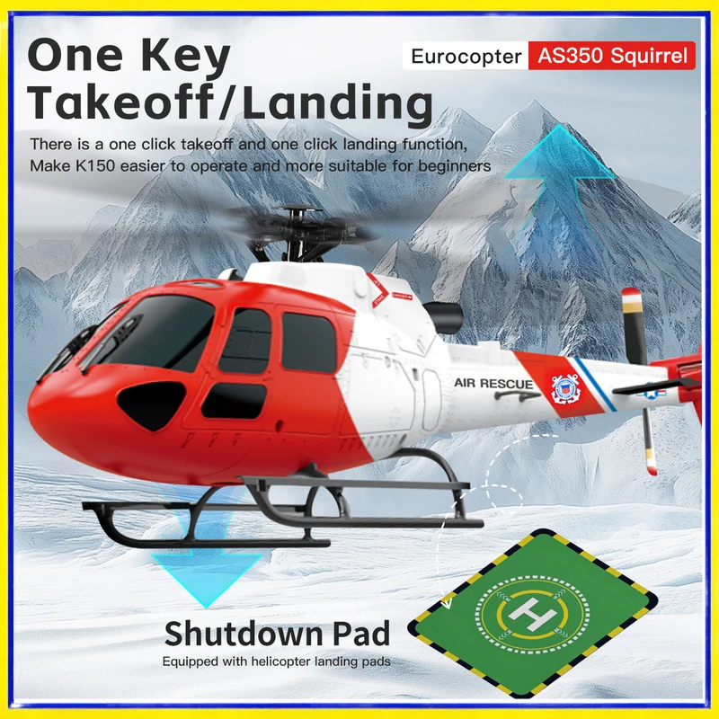 Wltoys K150 Helicóptero radiocontrol infantil – AS350 Squirrel - imagen 4