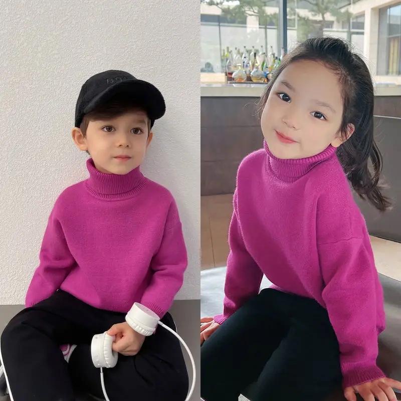 Jersey de lana cuello alto niño – Otoño invierno - imagen 4