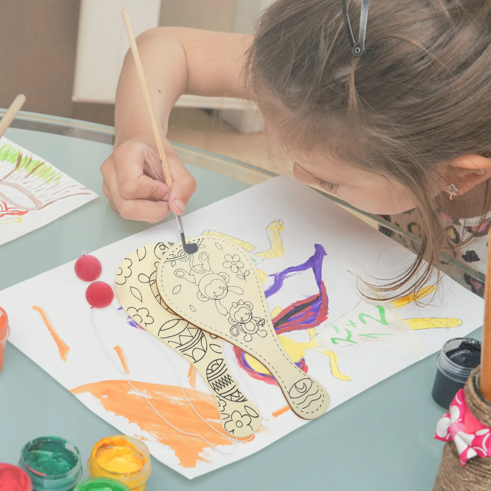 3 juegos de pipas en blanco para Graffiti DIY, pintura autoadhesiva, tela de fibra química, mano para niños, sin terminar - imagen 3