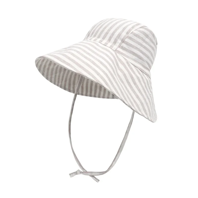 Sombrero de sol para bebé de algodón con protección UV y ala ancha - imagen 5