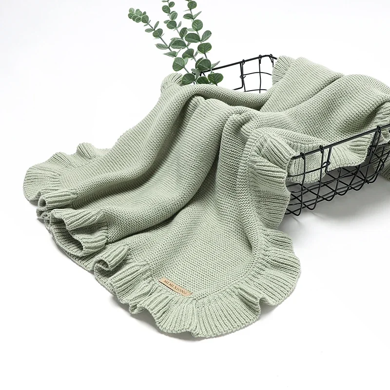 Mantas tejidas para bebé recién nacido, cubierta para cochecito de niño y niña, saco de dormir envolvente, edredones receptores infantiles suaves Reversibles