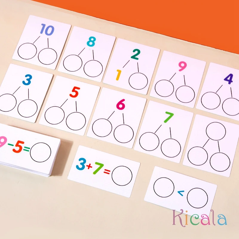 Tarjetas de operación matemáticas para la Educación de la primera infancia, juguetes de iluminación y desarrollo intelectual para niños - imagen 5