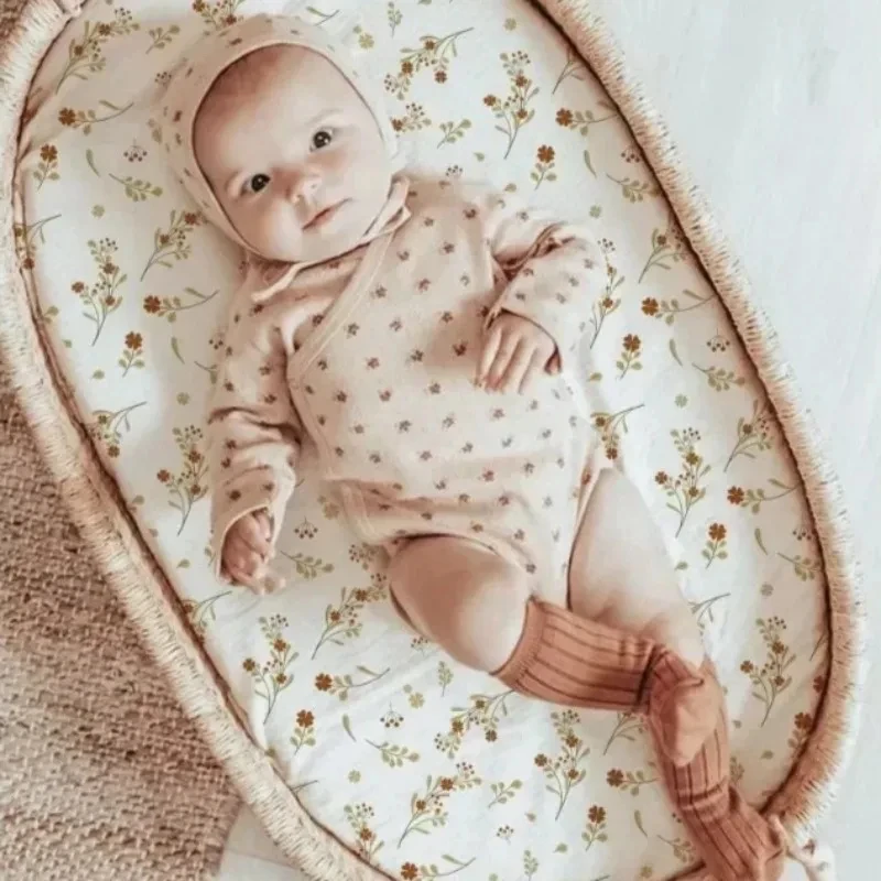 Sábana bajera de muselina transpirable de algodón para bebé recién nacido, Sábana para cuna, Sábana plana Universal de Color sólido para cuna de bebé