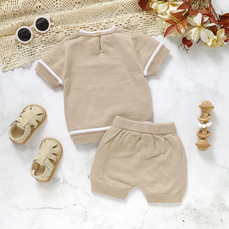 Conjunto algodón para bebé: camiseta manga corta + pantalón corto - imagen 4