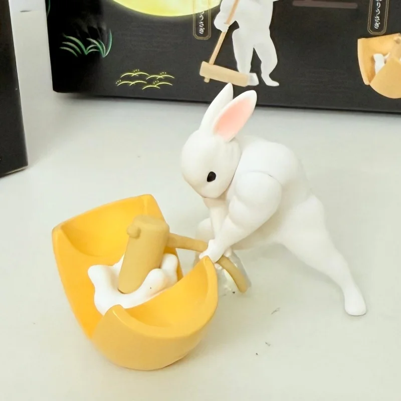Caja ciega para hacer conejos, pastel de arroz, figura de conejo Muscular, adorno de juguete, caja misteriosa sorpresa, regalos - imagen 2