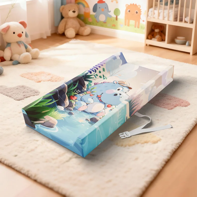 PU portátil para bebés de 0 a 1 año, alfombrilla para cambiador de pañales de 80x40x10cm, almohadilla de lactancia, barrera de orina, almohadilla para cambiador