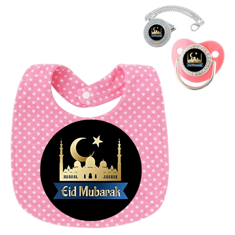 Baberos para bebé, Baberos con estampado musulmán para bebé, chupetes para recién nacidos, regalos para baby shower, ropa para eructar para niños y niñas, Baberos para bebé de 0 a 6M