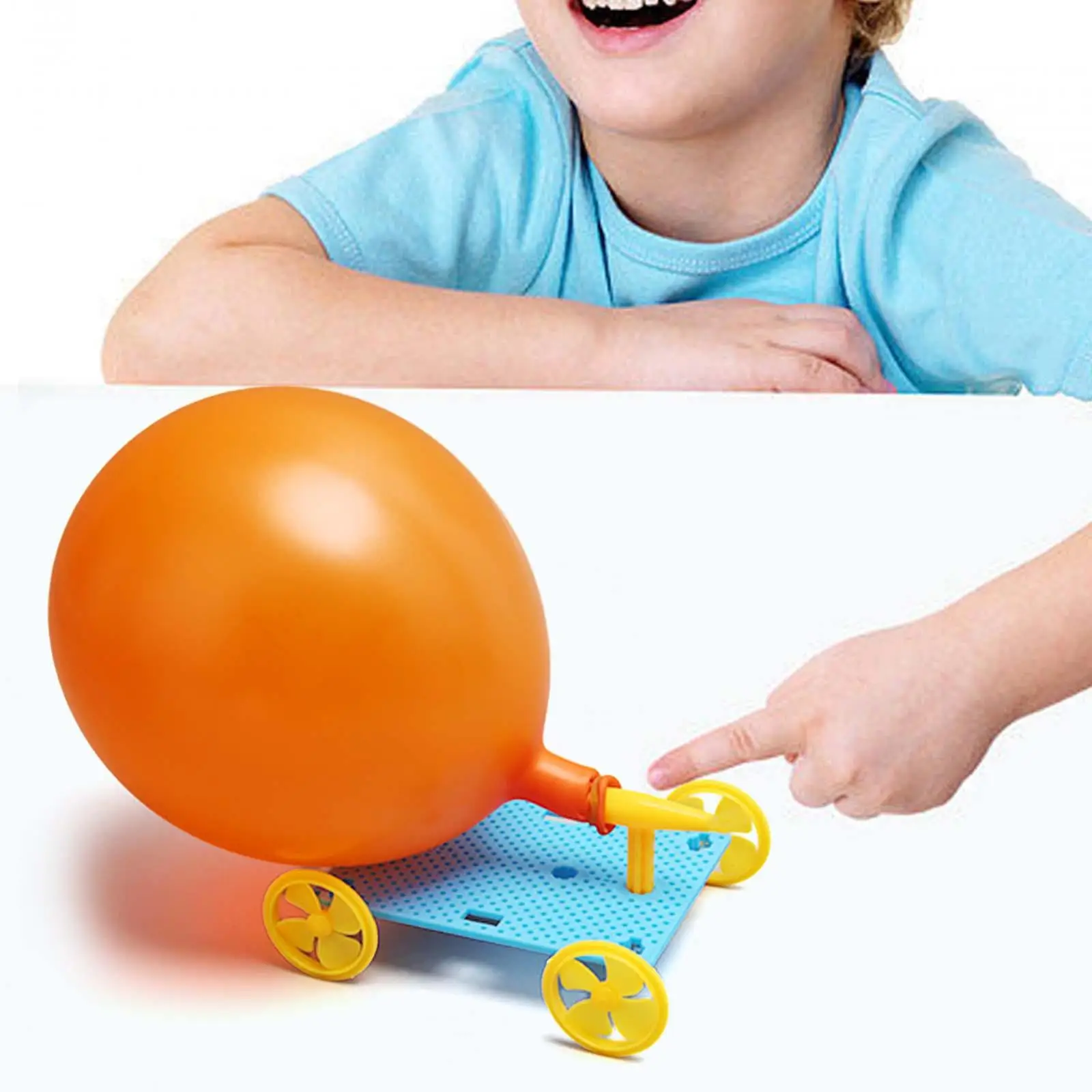 DIY Balloon Car Racer Science Experiment Kits Early Educational Balloon Powered Car for Women Couples Toddler Female Family
