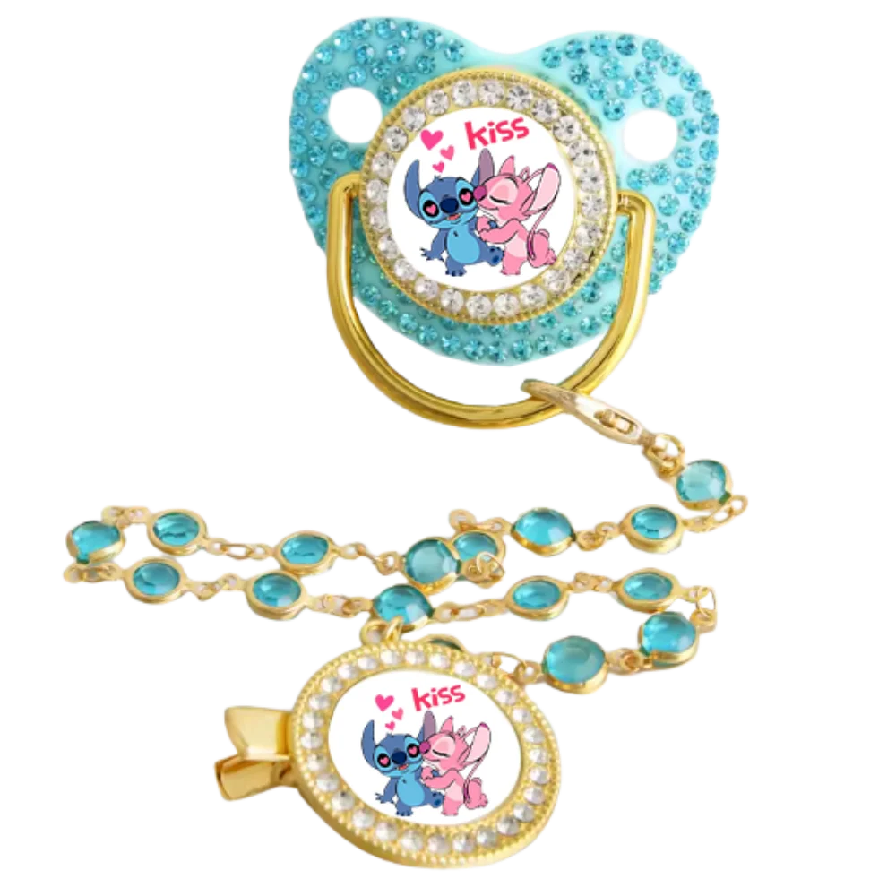 신생아 수유 선물 아기 젖꼭지 및 젖꼭지 클립 BPA 프리 애니메이션 실리콘 아기 젖꼭지 블링 신생아 젖꼭지 및 젖꼭지 클립 - imagen 2