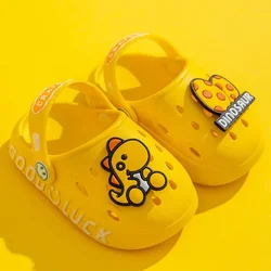 Sandalias azules de verano para niños dinosaurio transpirables ligeras