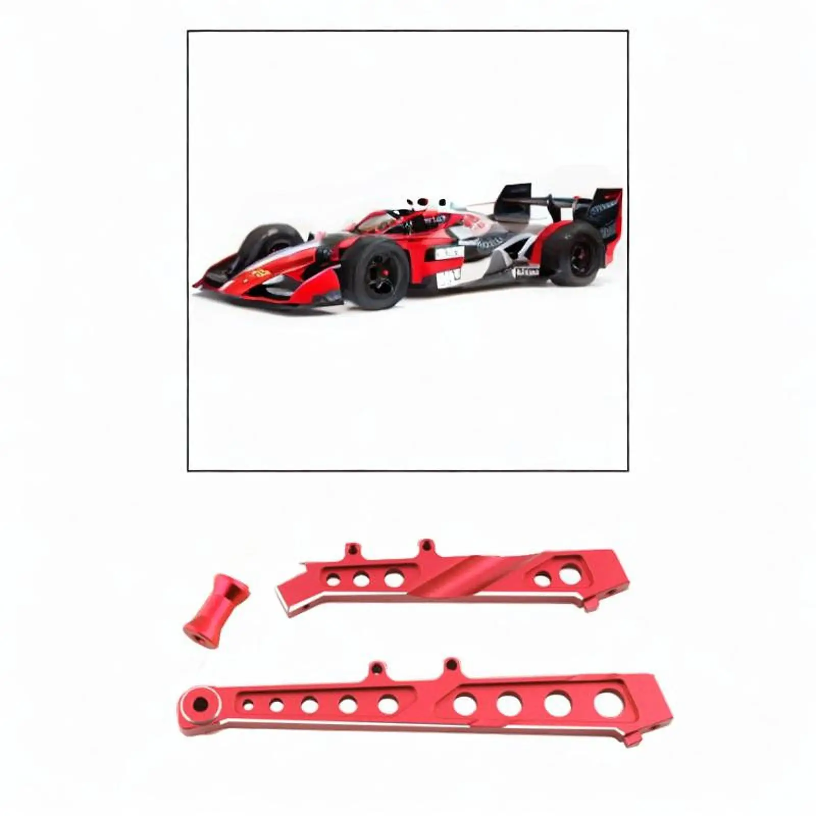 Aluminum Front and Rear Chassis Brace RC Car Replacement Part Lightweight Remote Control Car Fittings for Ara109011 Ara109001
