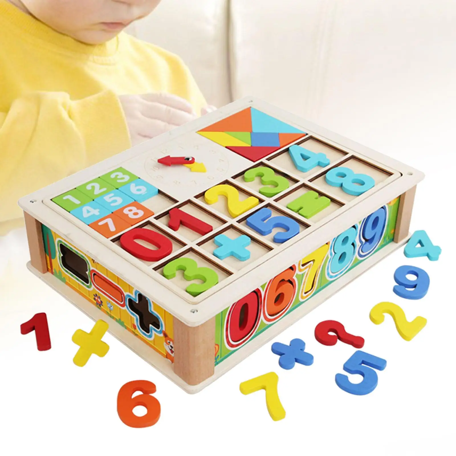 Computing Learn Boxes Wooden Blocks Number Activity Toy Division Children Counting Shape Matching Toy Children Count Shapes
