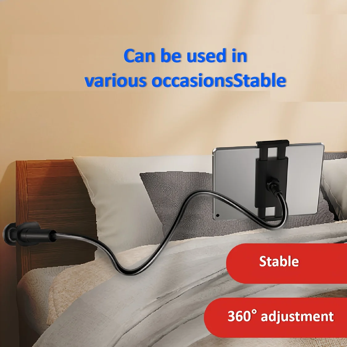Soporte de cuello para tablet y móvil – Brazo flexible pivotante