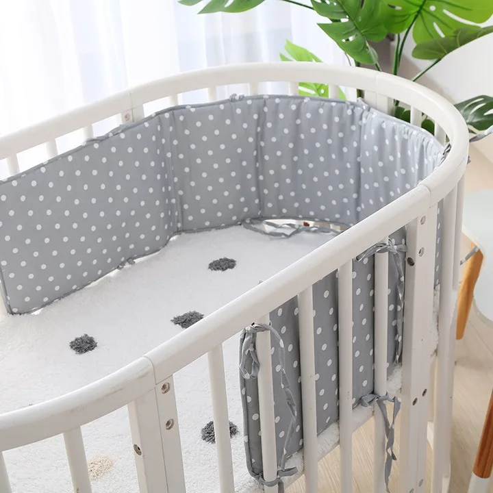 Parachoques para cama de bebé, circunferencia de cuna, barandilla anticolisión, cojín suave para cama de bebé, varios patrones