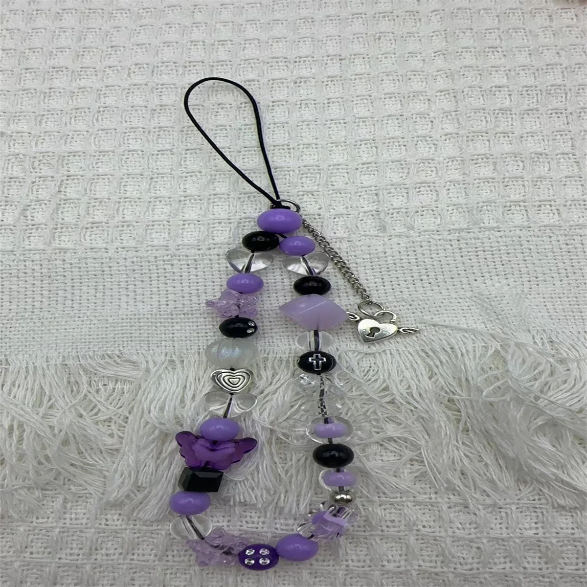 Pulsera infantil de cuentas con charms de mariposa y caramelo - imagen 5