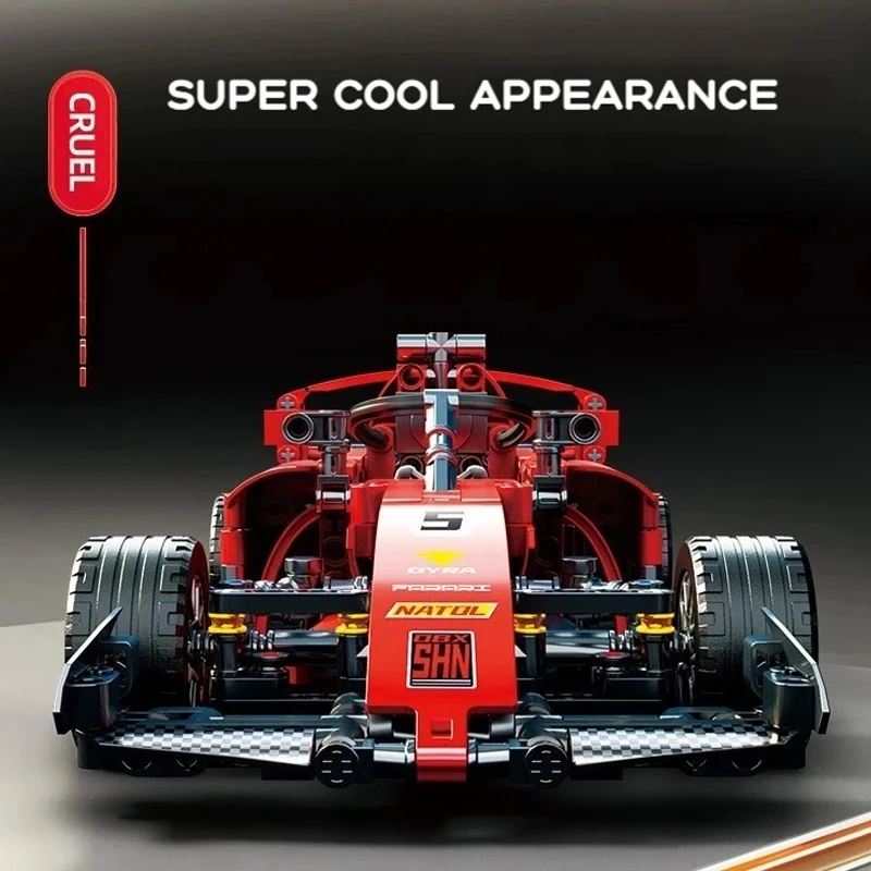 Conjuntos de modelos de coches de súper carrera MOC, bloques de construcción extraíbles de alta tecnología, vehículo, regalo festivo, Navidad, Halloween, niña, niño, juguete - imagen 4