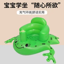 Asiento inflable para bebé con respaldo plegable para bañera