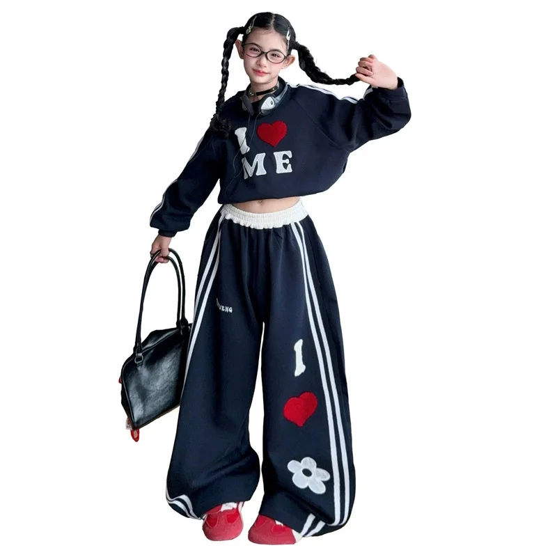 Conjunto sudadera con corazón para niña – 2 piezas primavera - imagen 5