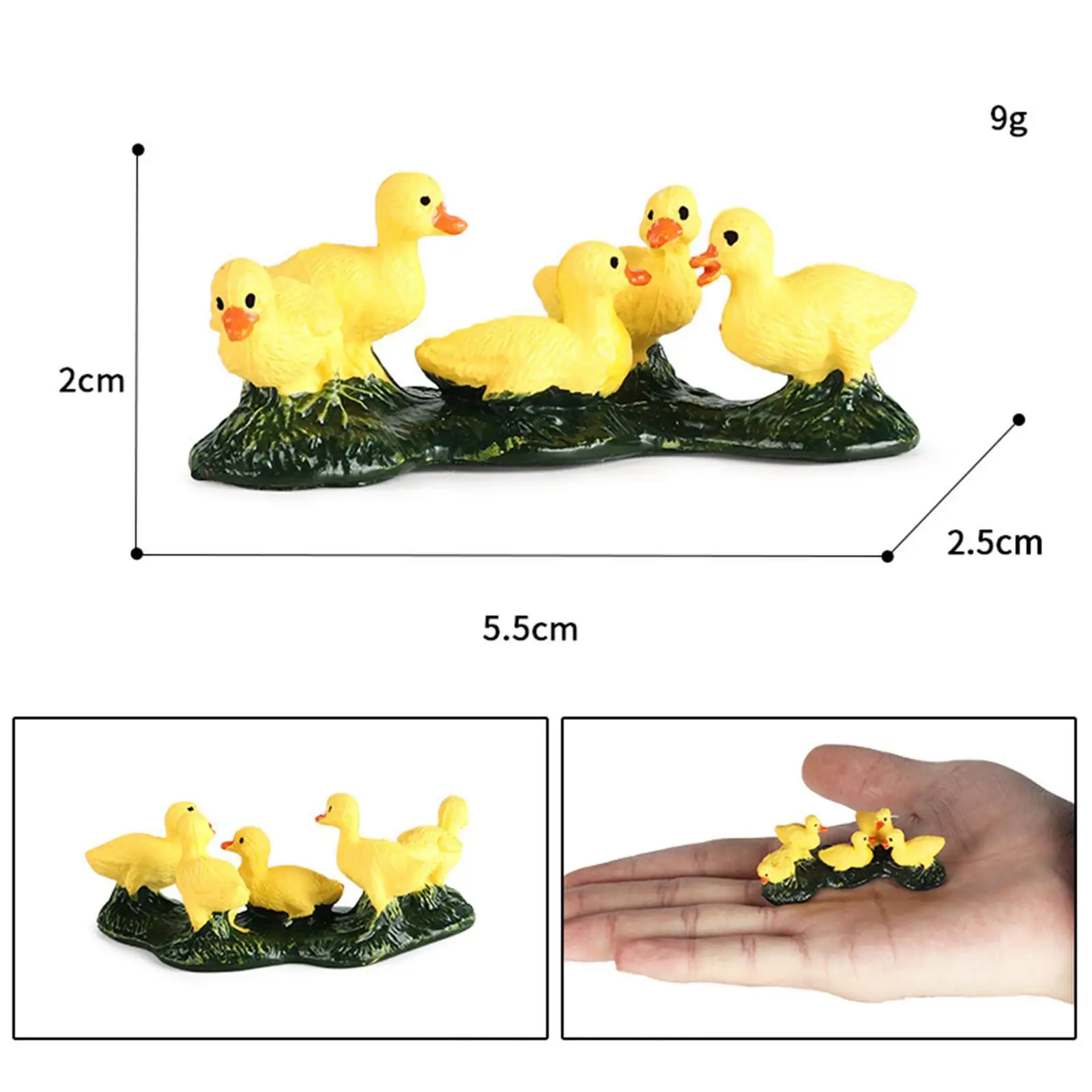 Duck Animal Figure Realistic Mini Home Decor Simulated Animal Model for Kids