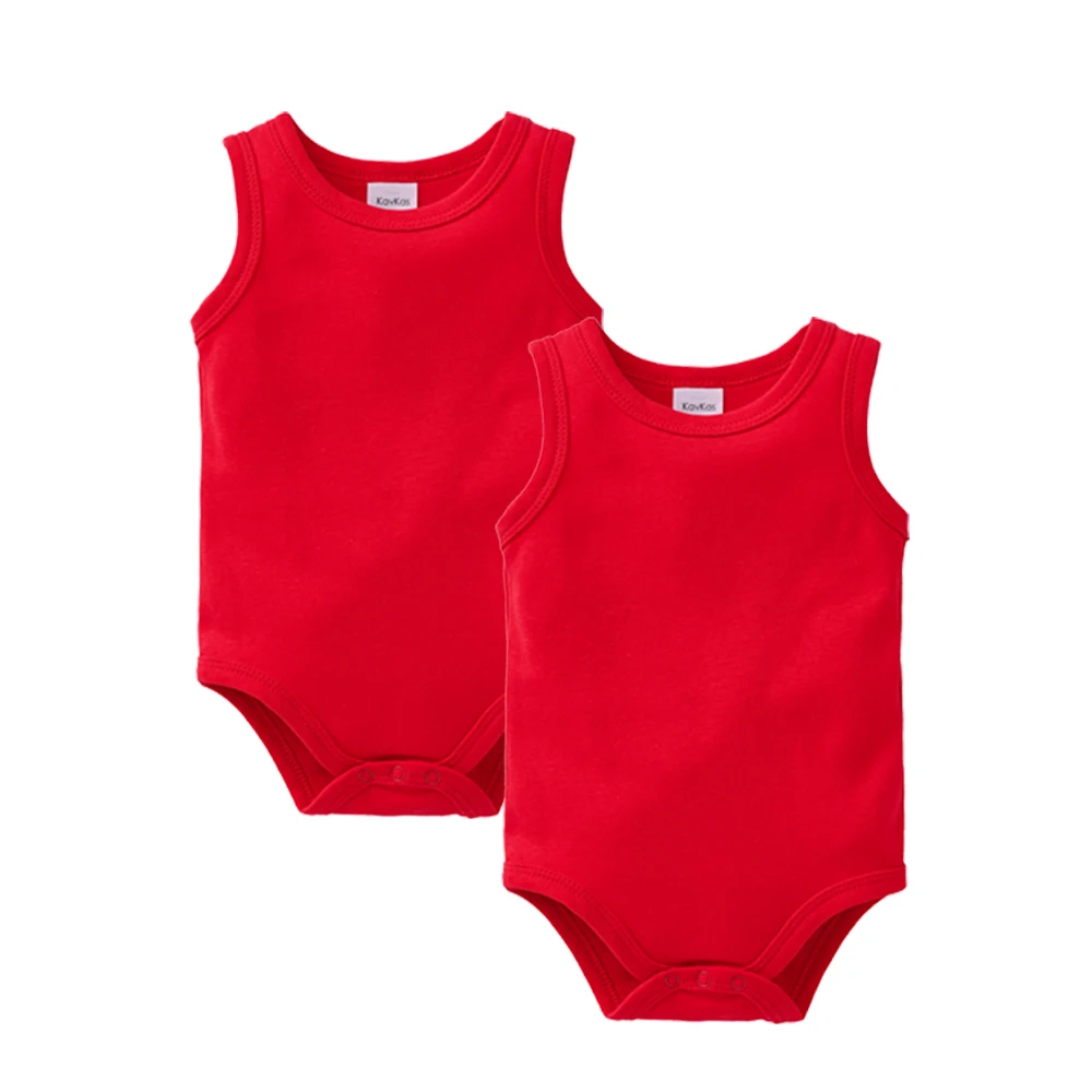 Kavkas, 2 Piezas/Lote, Ropa de Verano para Bebés, Niños y Niñas, Diseño de Chaleco, 100% Algodón, Ropa sin Mangas para Recién Nacidos - imagen 4