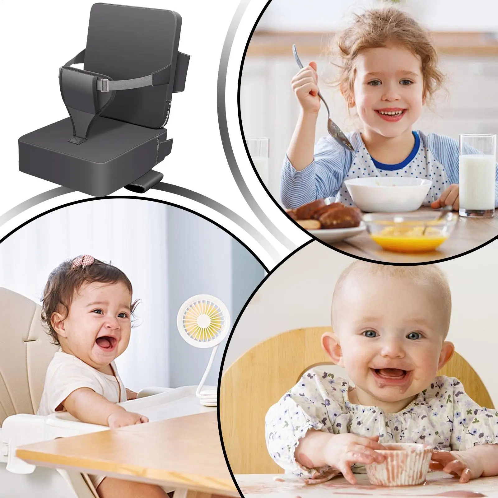 Cojín antideslizante para silla alta infantil con correa - imagen 3