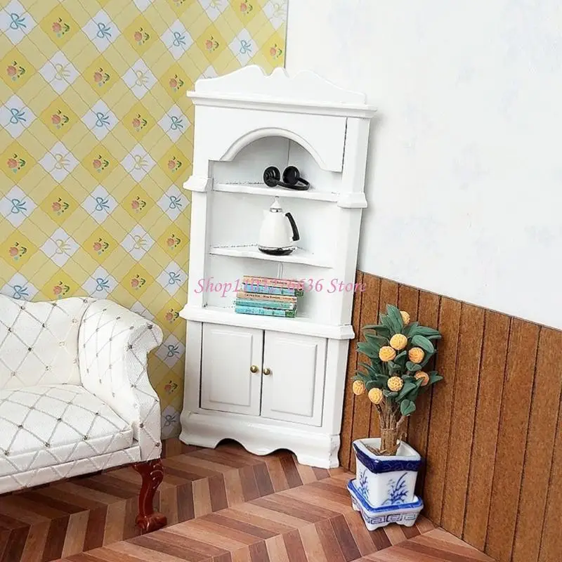 R6FD DIY, casa muñecas en miniatura madera, muebles, gabinete artesanal para crear escena realista dormitorio, para - imagen 5
