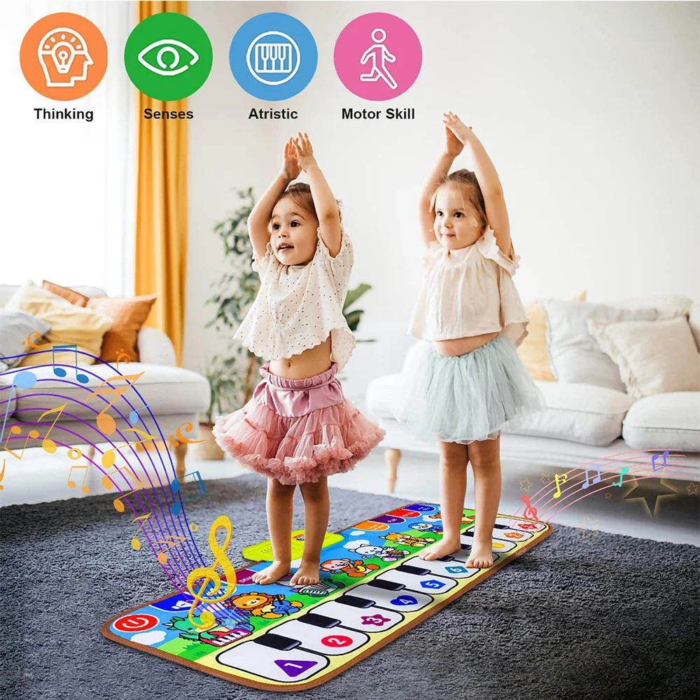 Alfombrilla fitness con teclado de animales y piano para bebés niños - imagen 5