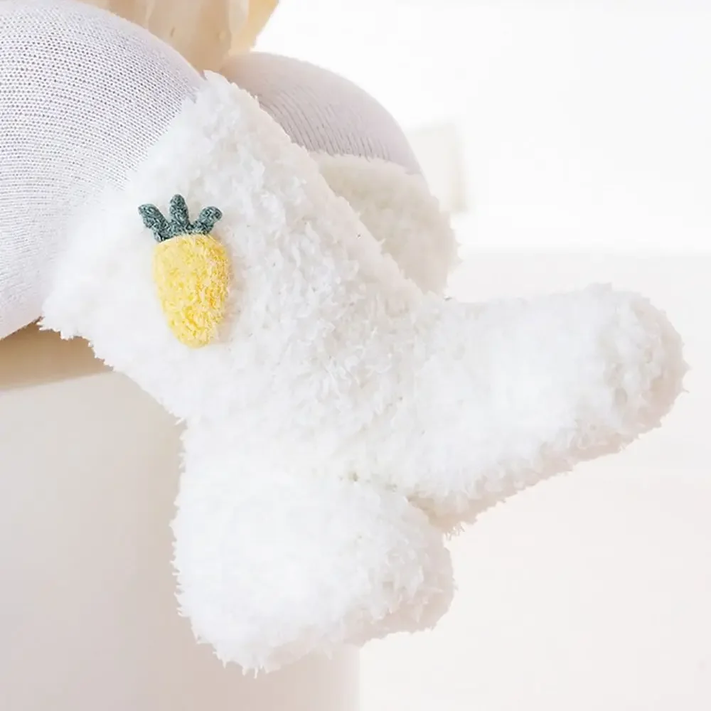 Lindos calcetines de lana Coral para bebé, zapatos suaves y cálidos para niños pequeños, zapatos cálidos antideslizantes para caminar, invierno - imagen 3