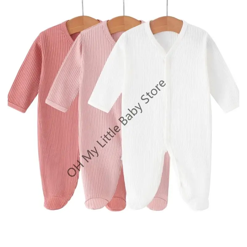 M76C Mameluco infantil cómodo y enfocado que incluye cubierta para los pies y cierres a presión para uso los padres sin