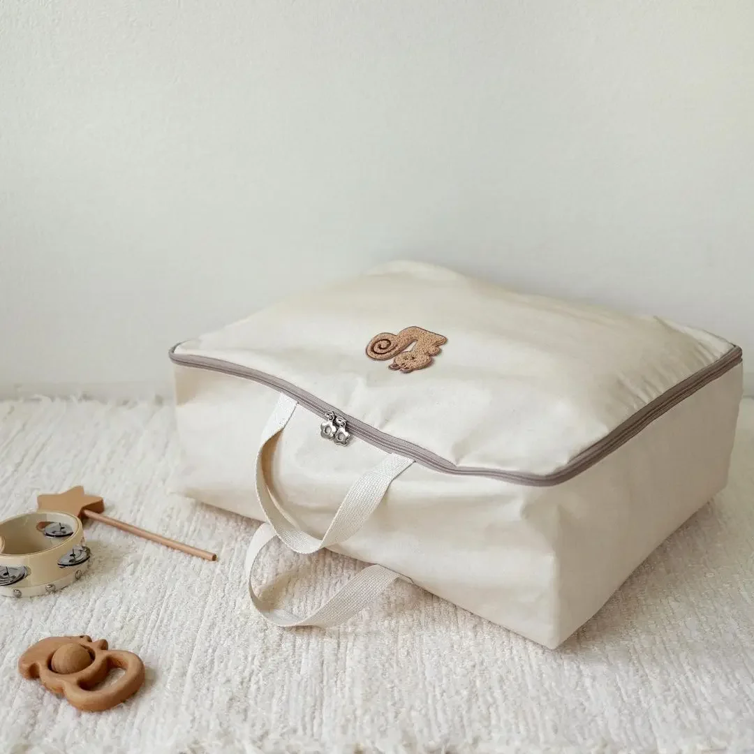 Bolsa de almacenamiento de edredón para niños de gran capacidad, bolsa de mamá de gran tamaño, organizador de bebé, bolsa de equipaje de viaje impermeable a prueba de humedad de lona - imagen 4