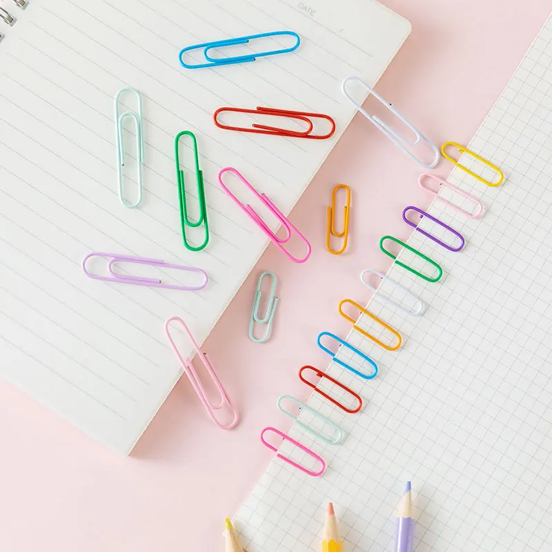 Clips de papel metálicos para documentos y libros, escuela - imagen 5