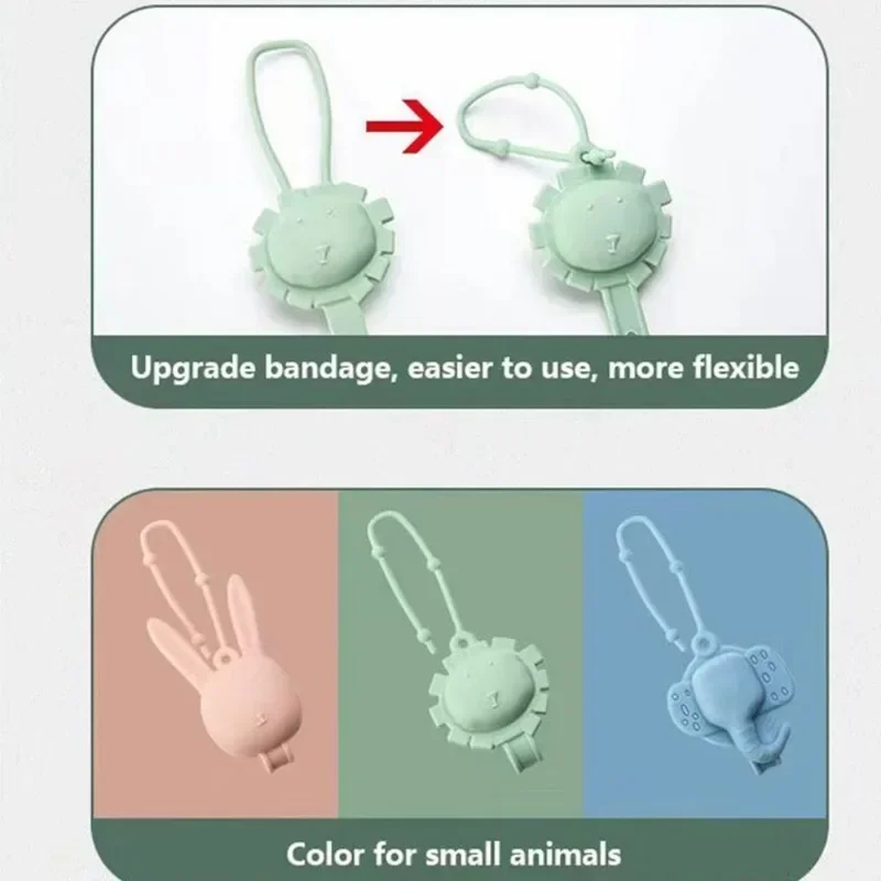 Correas de juguete bonitas y portátiles para bebé, Clips de silicona para chupete, correas de taza ajustables para cochecitos, silla alta, cunas, cestas colgantes - imagen 3