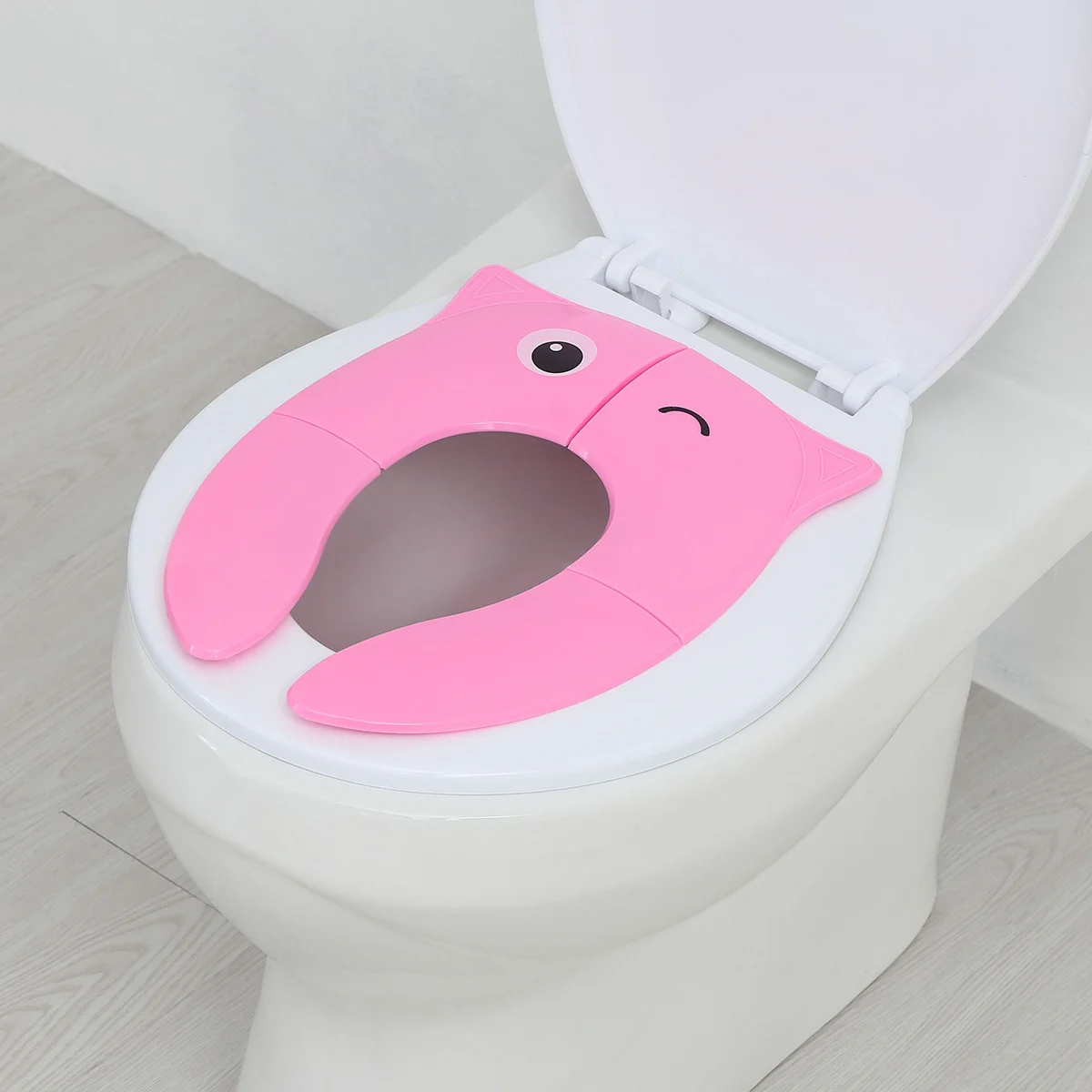 Cojín plegable para asiento de inodoro, Material Pp, portátil, para viaje, hogar, cubierta para asiento de inodoro de invierno, fácil de limpiar, diseño compacto para la mayoría - imagen 3