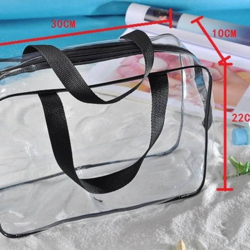 Bolsa de almacenamiento de PVC transparente impermeable, bolsa de juguetes de playa, organizador de bloques de construcción de rompecabezas, bolsa transparente, almacenamiento multiusos, 3 uds. - imagen 4